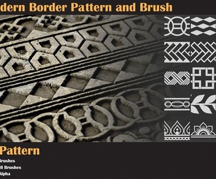 100 Modern Border Pattern - Substance and ZBrush Roll Brush