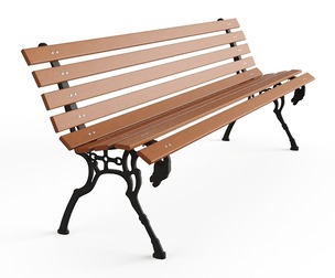 Classic Outdoor Garden Bench with Wooden Slats