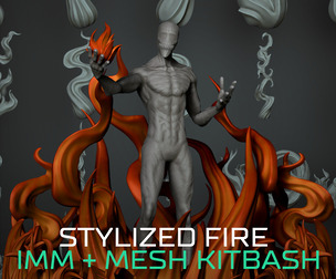 Fire and flames - 20 Insert mesh Zbrush