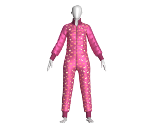 Girls Printed Jumpsuit | Marvelous / Clo3d / obj / fbx