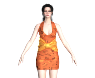 Girls Short Party Dress | Marvelous / Clo3d / obj / fbx