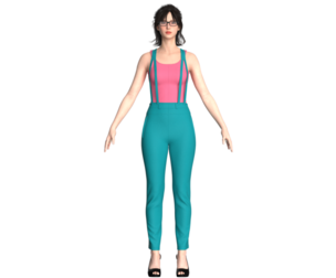 Girls Tank Top With Sweatpant | Marvelous / Clo3d / obj / fbx