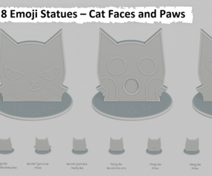 Emoji Statues – Cat Faces and Paws Collection