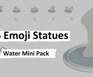 Creatures – Water Mini Pack – Emoji Statues