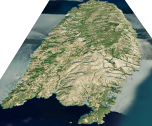 Brac island 3D model terrain