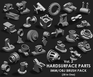 Hardsurface IMM Brush Pack (30 in One) vol 2
