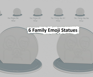 Family Mini Pack Emoji Statues