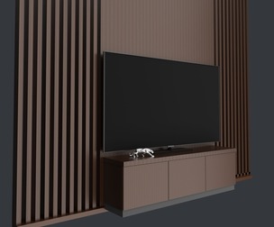 TV Stand furniture and TV led 3D model