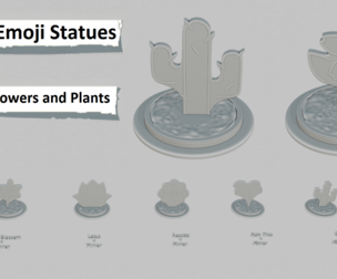 Flowers and Plants Mini Pack Emoji Statues