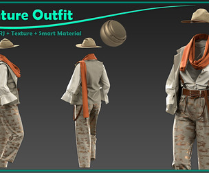 female adventure outfit with texture and smart material