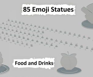 Emoji Statues – Food and Drinks Megapack