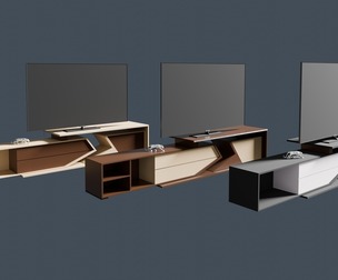 TV Stand furniture and TV led 3D model