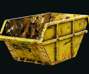 Open dumpster for construction garbage