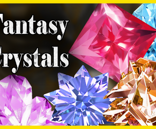 Fantasy Crystals-2D Gem Pack