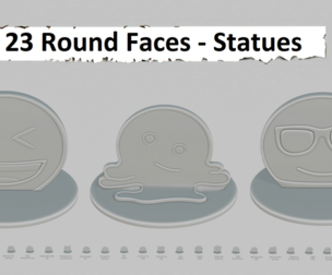 Round Faces – Medium Pack Emoji Statues