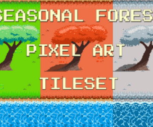 Seasonal Forest Pixel Art Tileset