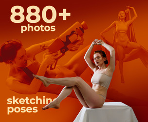 880+ Poses For Sketching – Reference Pack