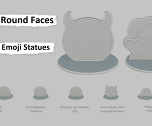 Round Faces – Mini Pack Emoji Statues