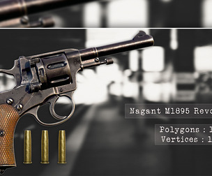 Nagant M1895 Revolver-With LODs and 8k Texture Set