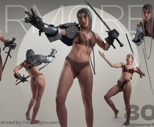 Armored Female Warrior – 800+ Dynamic Pose Reference Images
