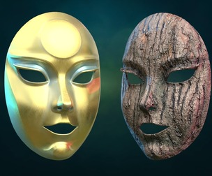 Female woman Mask PBR
