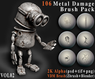106 Metal Damage Brush Pack (VDM + Alpha) - Vol02