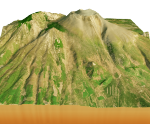 Mount Asama 3D terrain model