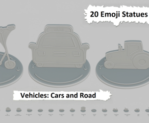 Emoji Statues – Vehicles: Cars and Road Full Collection