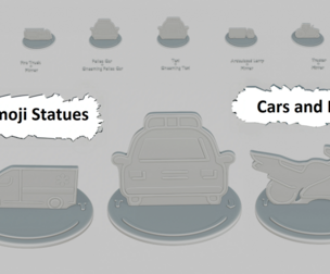Vehicles – Cars and Road – Mini Pack Emoji Statues