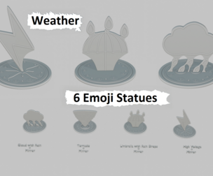 Weather Mini Pack Emoji Statues