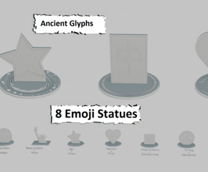 Ancient Glyphs Mini Pack Emoji Statues