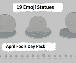 April Fools Day Pack Emoji Statues