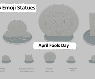 April Fools Day Mini Pack Emoji Statues