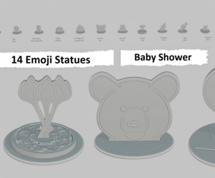Baby Shower Pack Emoji Statues