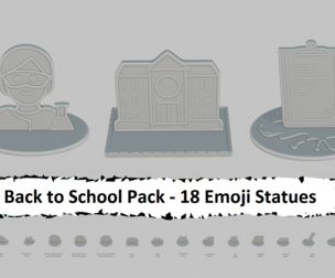 Back to School Pack Emoji Statues