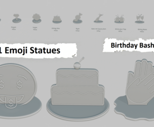 Birthday Bash Pack Emoji Statues