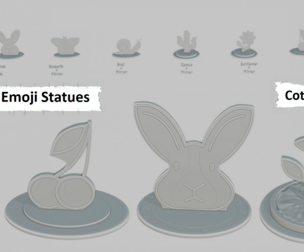 Cottagecore Cute Mini Pack Emoji Statues