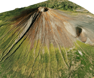 Mount Fuji 3D terrain model