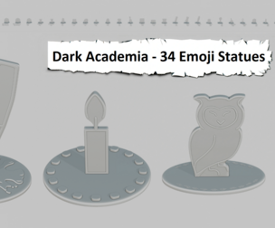 Dark Academia Pack Emoji Statues
