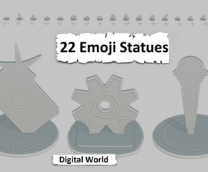 Digital World Pack Emoji Statues