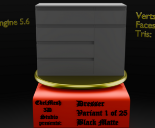 Dresser - Variant 1 of 25 - Black Matte