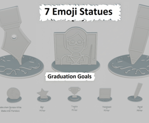 Graduation Goals Mini Pack Emoji Statues