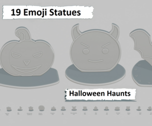 Halloween Haunts Pack Emoji Statues
