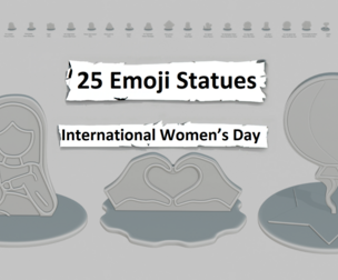 International Women’s Day Pack Emoji Statues
