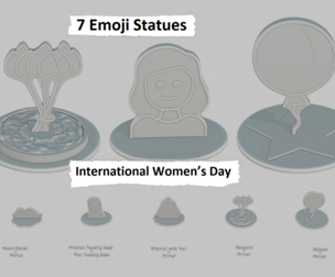 International Women’s Day Mini Pack Emoji Statues