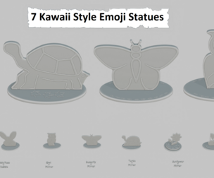 Kawaii Style Mini Pack Emoji Statues