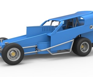 Vintage Dirt Modified stock car Version 2 Scale 1:25