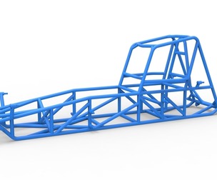 Frame of Vintage Dirt Modified stock car Scale 1:25