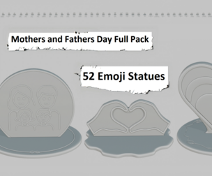 Mothers and Fathers Day Full Pack Emoji Statues