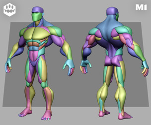 Stylized Anatomy Blockout Basemesh Male 1